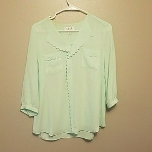 Seafoam green blouse